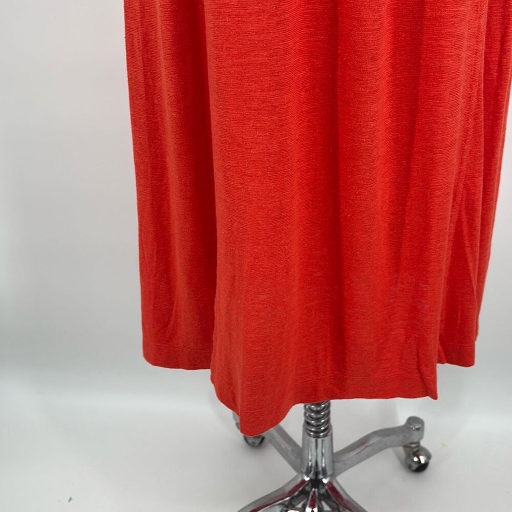 Eileen Fisher‎ organic cotton and hemp deep v neck midi dress Geranium Small - Picture 6 of 12